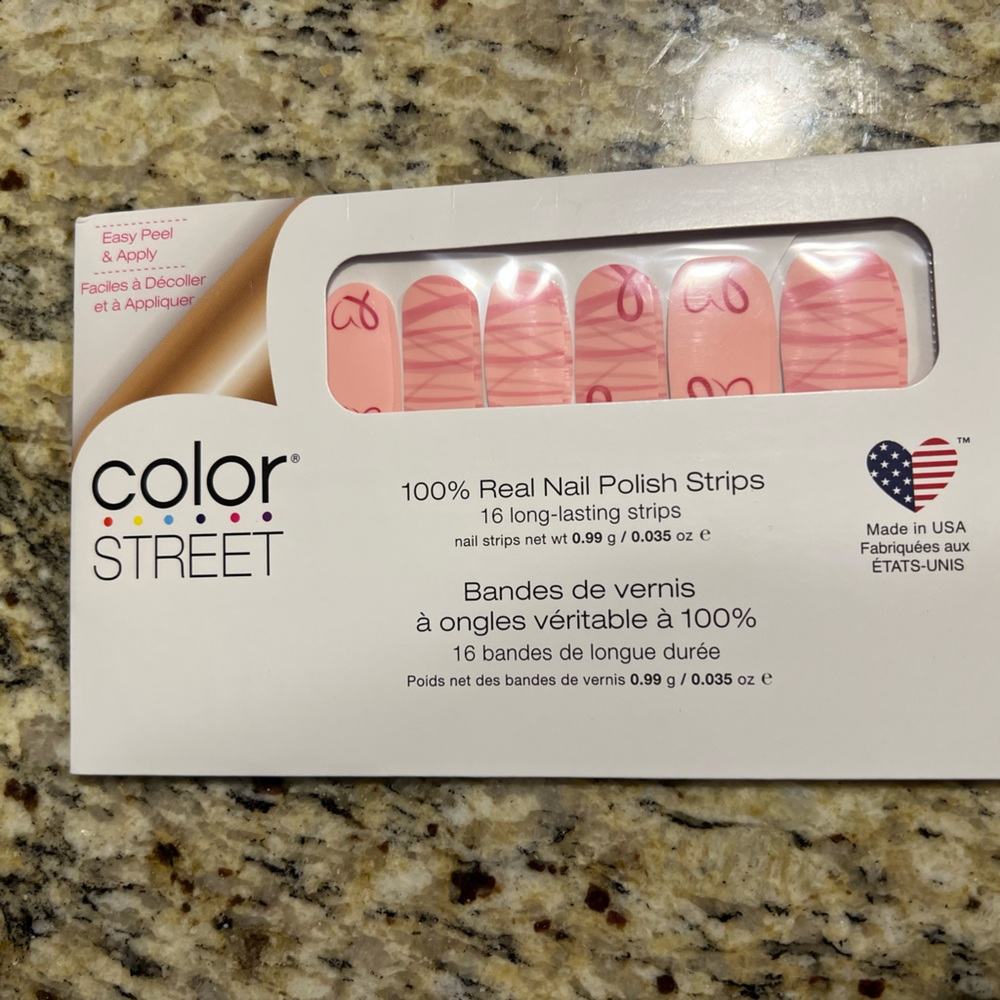 𝅺color street nail wraps choose hope breast cancer awareness self care DIY kit